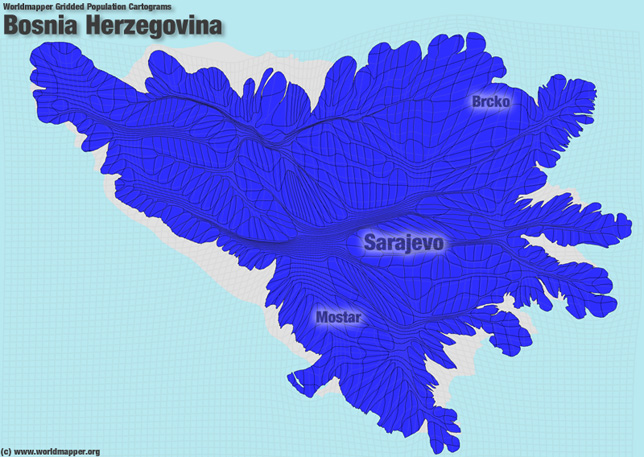 Bosnien-Herzegowina Bevölkerung Verteilung