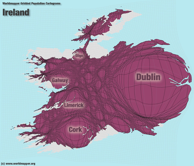 Irland Bevölkerung Verteilung