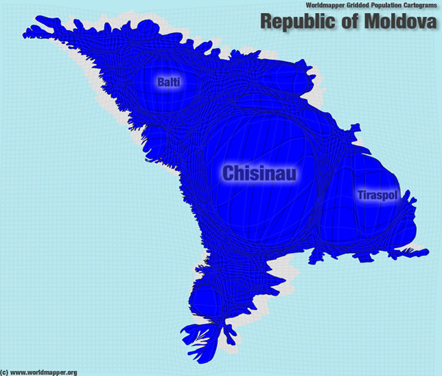 Moldawien Bevölkerung Verteilung