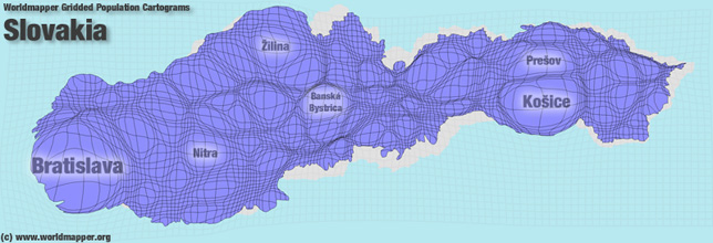 Slowakei Bevölkerung Verteilung