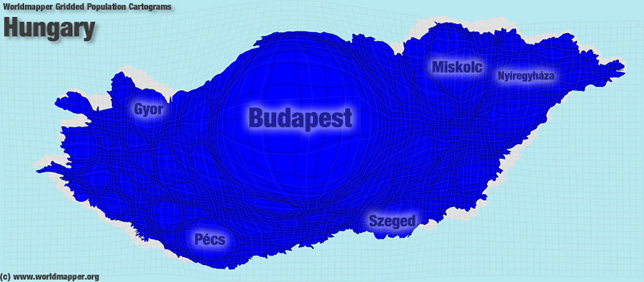 Ungarn Bevölkerung Verteilung