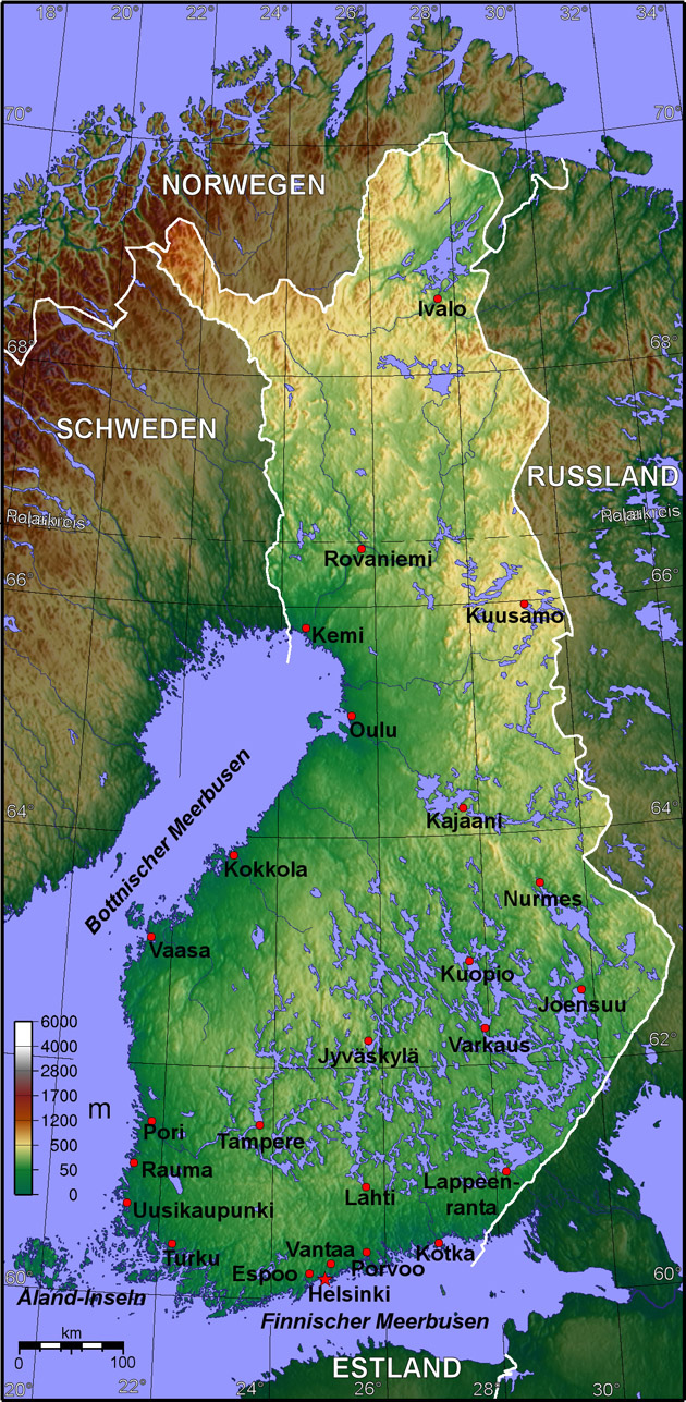 Finnland Landkarte