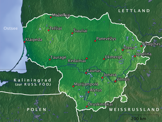 Litauen Landkarte