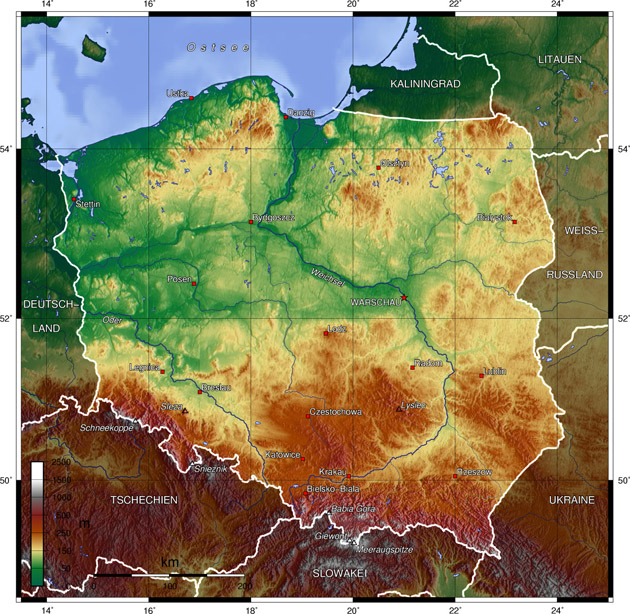 Polen Landkarte