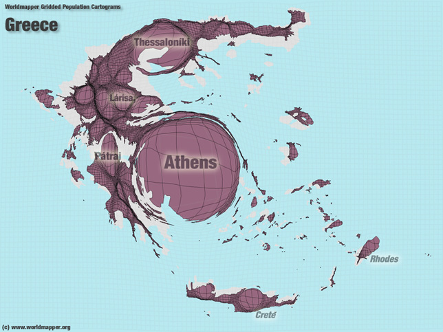 Griechenland Bevölkerung Verteilung