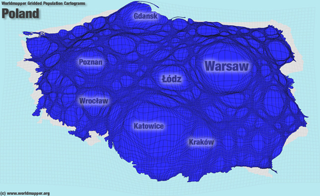 Polen Bevölkerung Verteilung