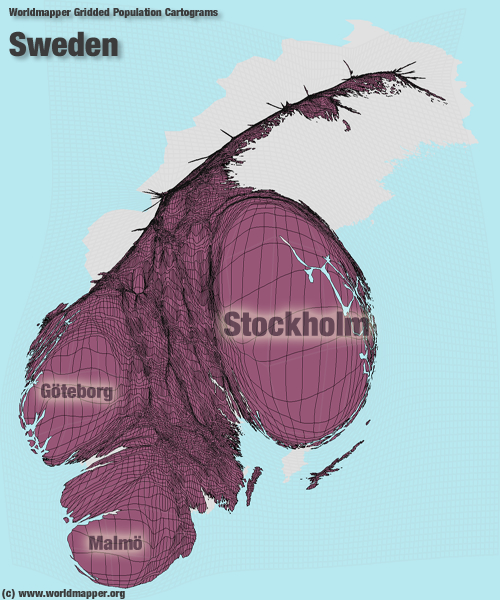 Schweden Bevölkerung Verteilung