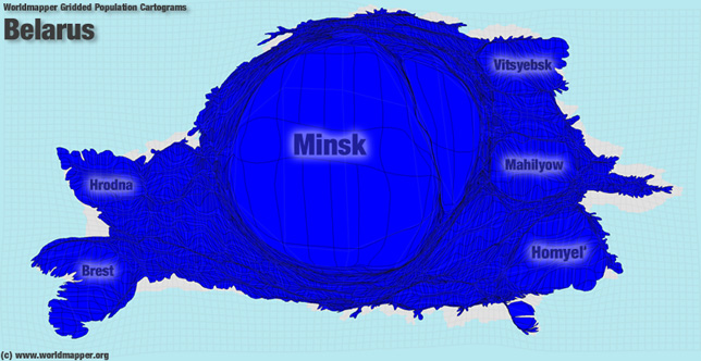 Weissrussland Bevölkerung Verteilung