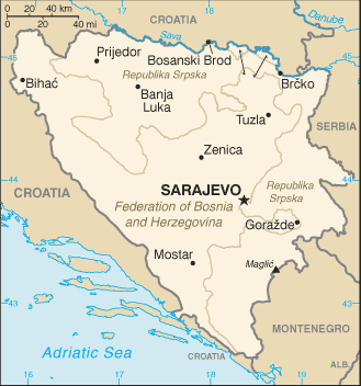 Bosnien und Herzegowina Karte