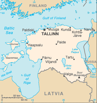 Estland Karte