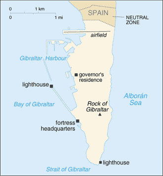 Gibraltar Karte