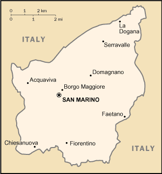 San Marino Karte