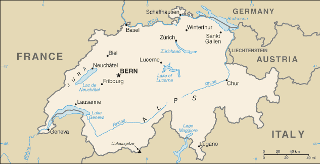 Schweiz Karte
