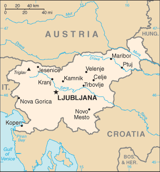 Slowenien Karte