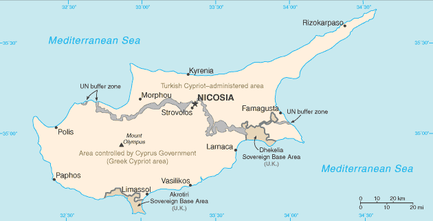 Zypern Karte