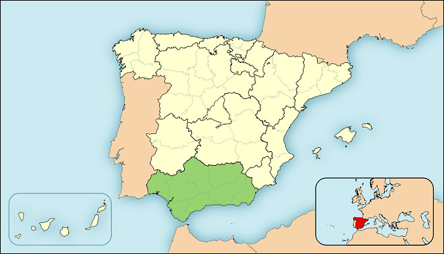 Andalusien Landkarte