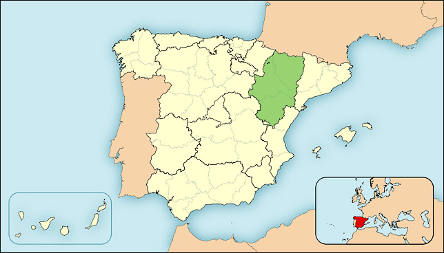 Aragonien Landkarte