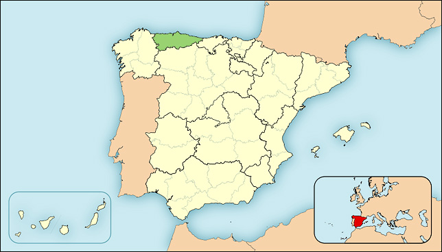 Asturien Landkarte