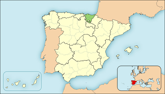 Landkarte Baskenland