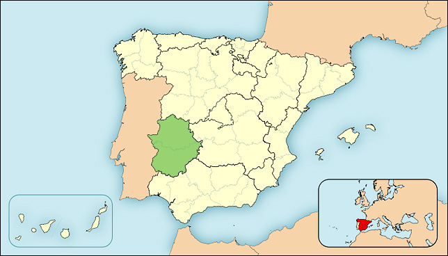 Extremadura Landkarte