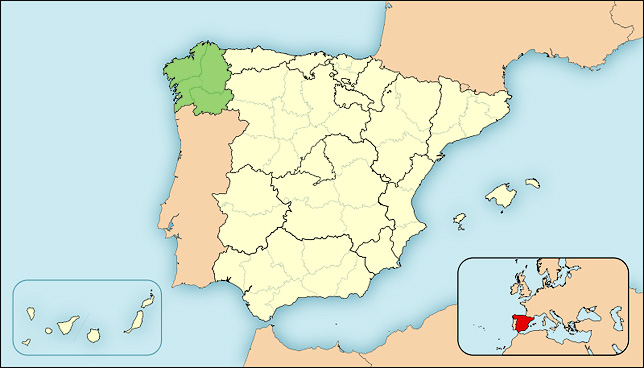 Galicien Landkarte