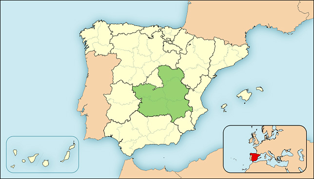 Kastilien La Mancha Landkarte