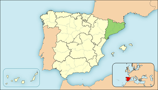 Katalonien Landkarte