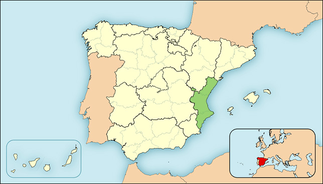 Valencia Landkarte